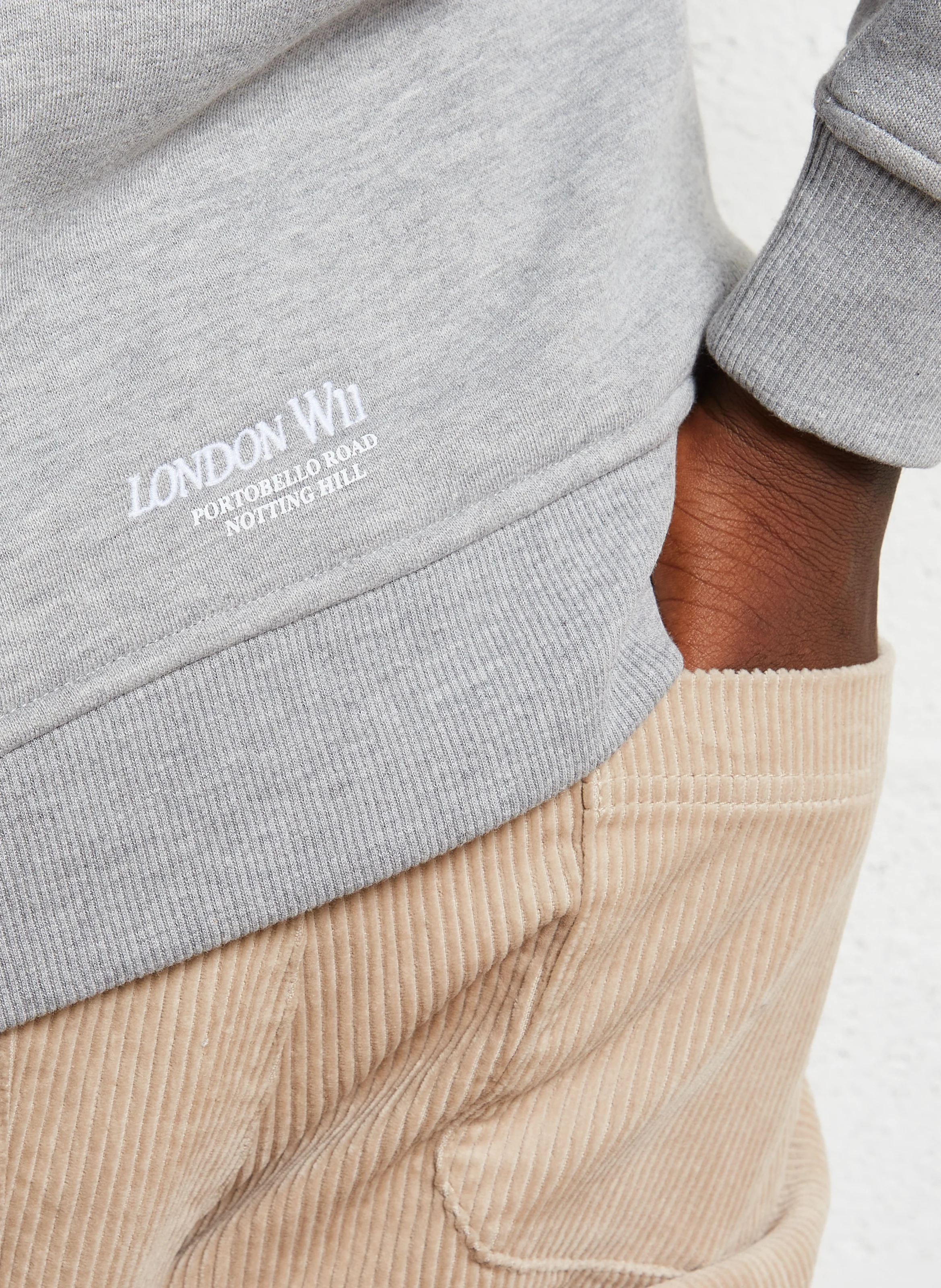 Sweat en coton mélangé | Gris