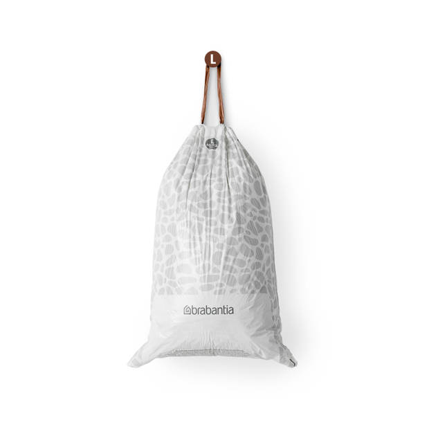 Brabantia PerfectFit afvalzak met trekbandsluiting code L, 40-45 liter, 10 stuks/rol - White
