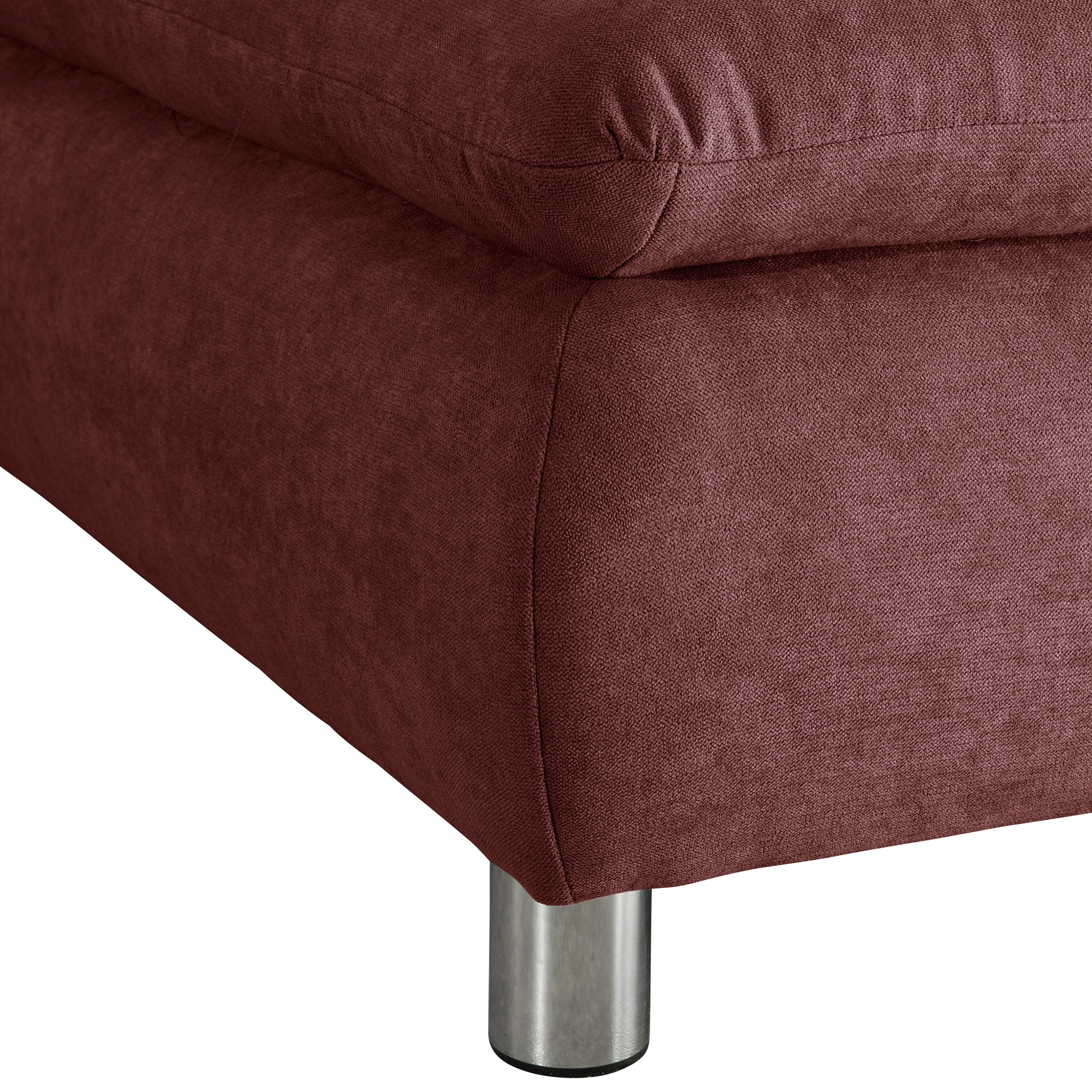 Max Winzer Terrence Sofa 2,5-Sitzer links mit Ecksofa rechts Flachgewebe rot