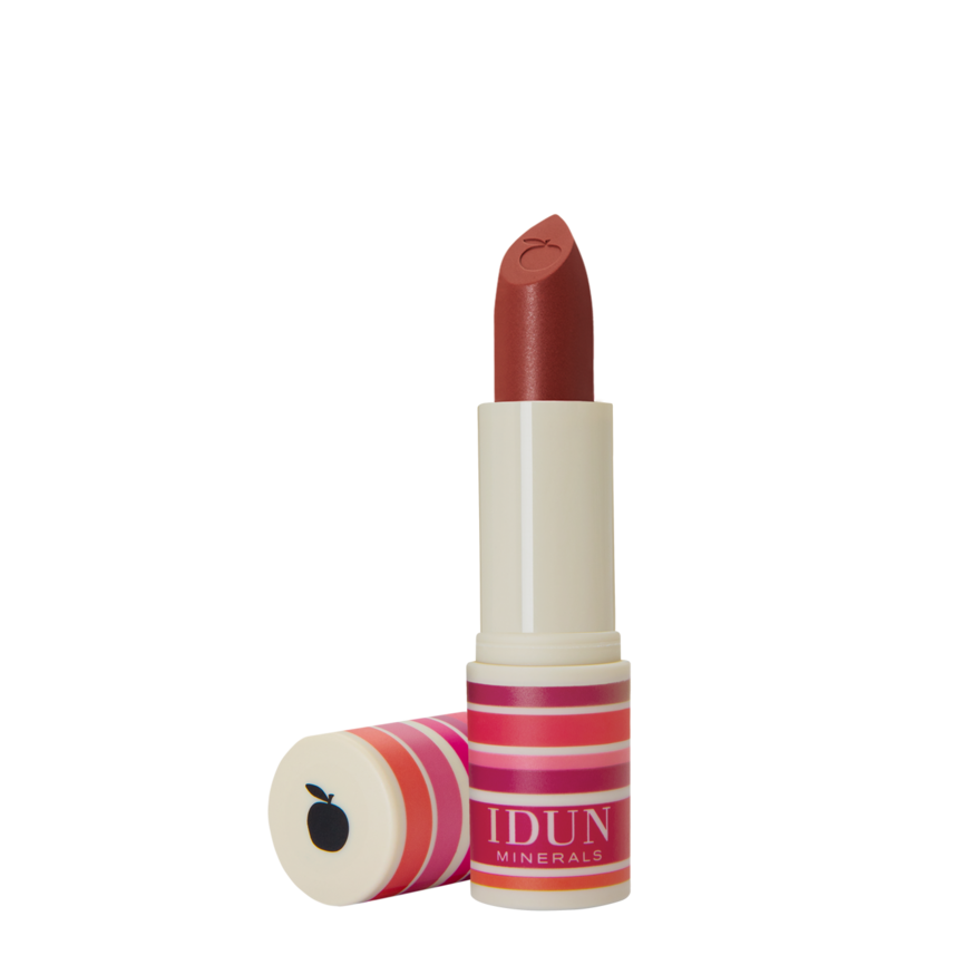 IDUN Minerals Matte Leppestift Jungfrubär (rød med hint av brun) 4 g