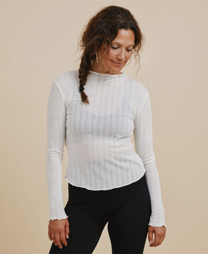 Cartel Copenhagen Powder Long-sleeve Top - Shell Råhvid