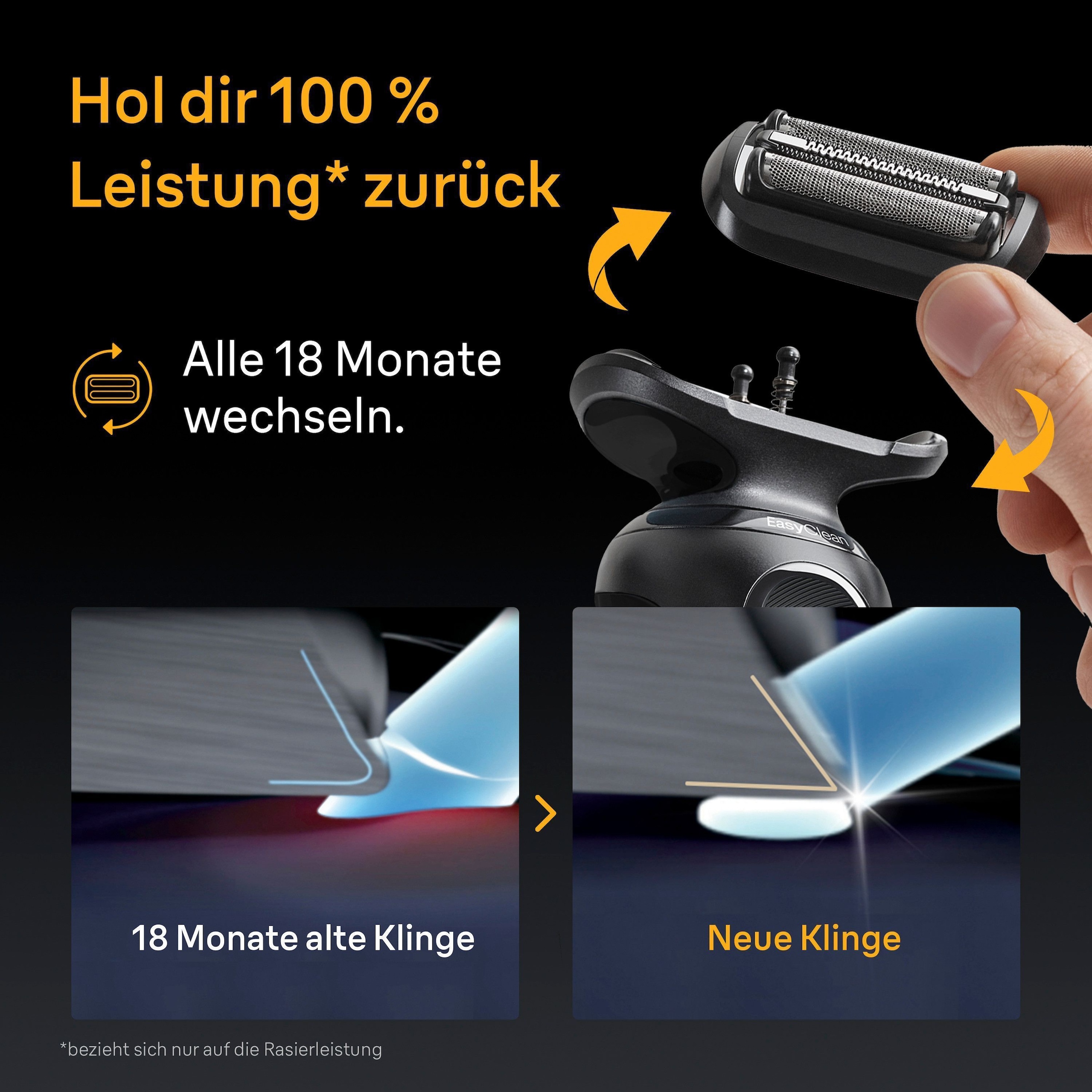Braun Ersatzscherkopf »Series 5 54B« Kompatibel mit Braun Series 5 Rasierern der Generation 50, 51 und 52