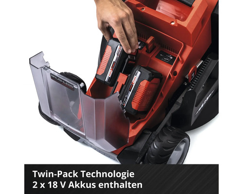 Einhell Power X-Change GE-CM 36/36 Li accu grasmaaier inclusief accu (2x4,0Ah) en 2 Power X-Change systeemladers