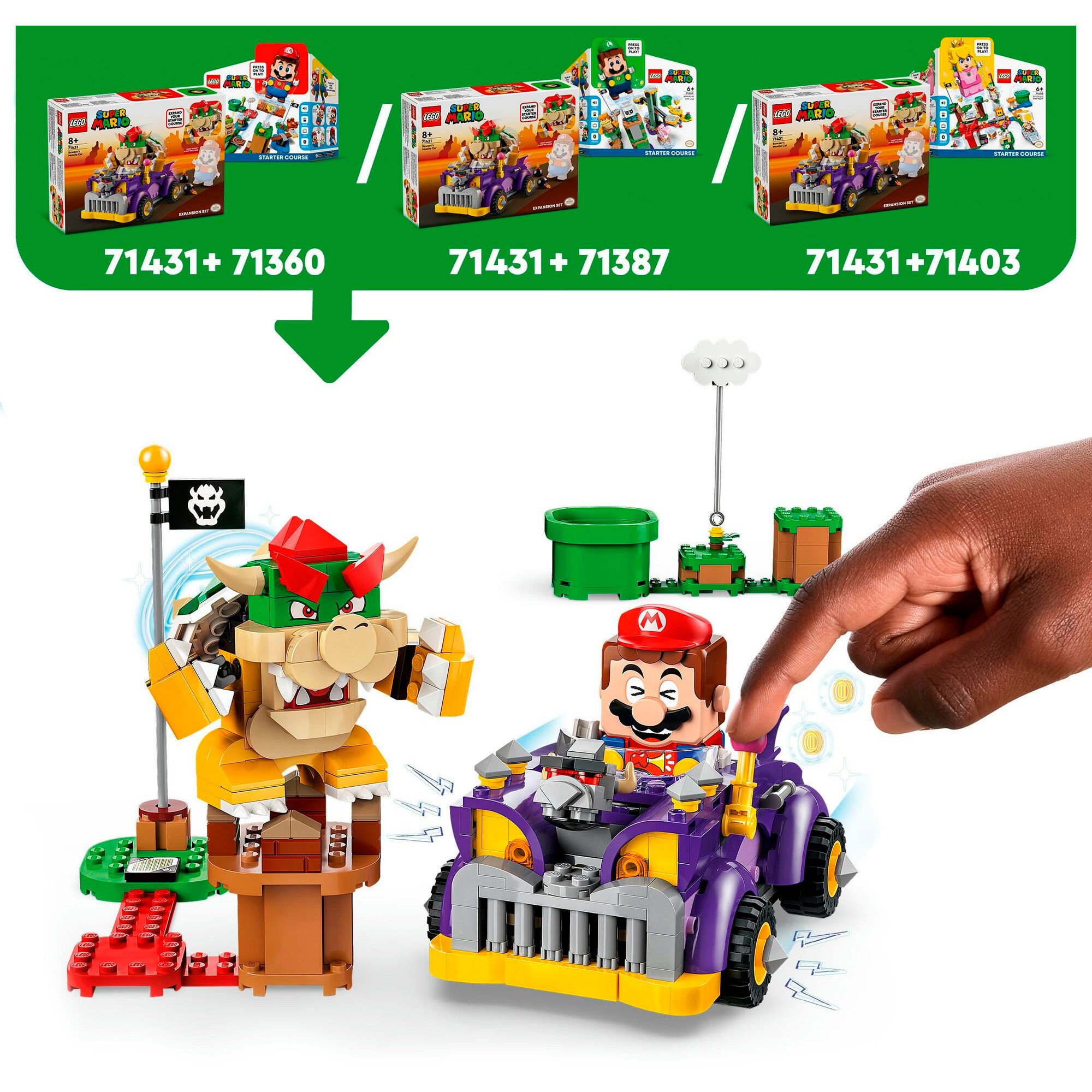 LEGO Konstruktionsspielzeug Super Mario Bowsers Monsterkarre - Erweiterungsset