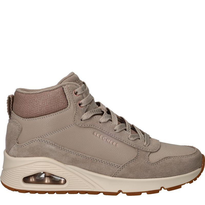 Skechers Uno Veterschoenen Beige Dames