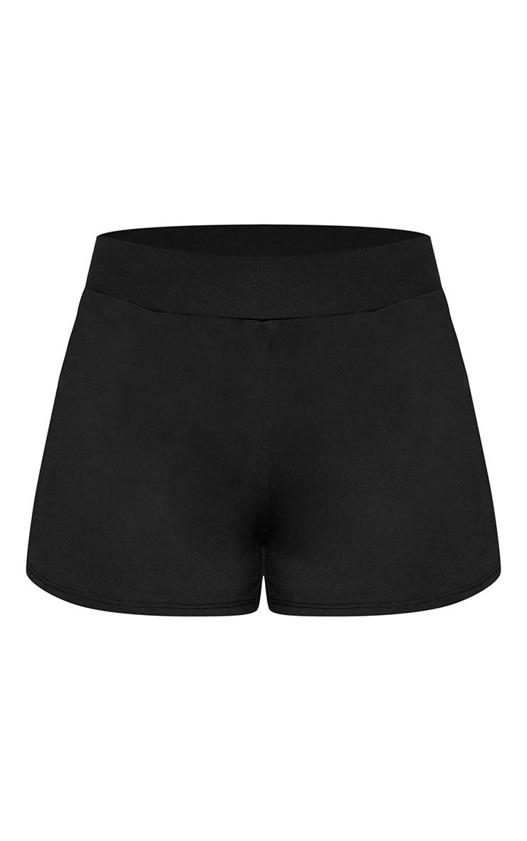 Noir Short De Sport Léger Respirant À Effet Fluide