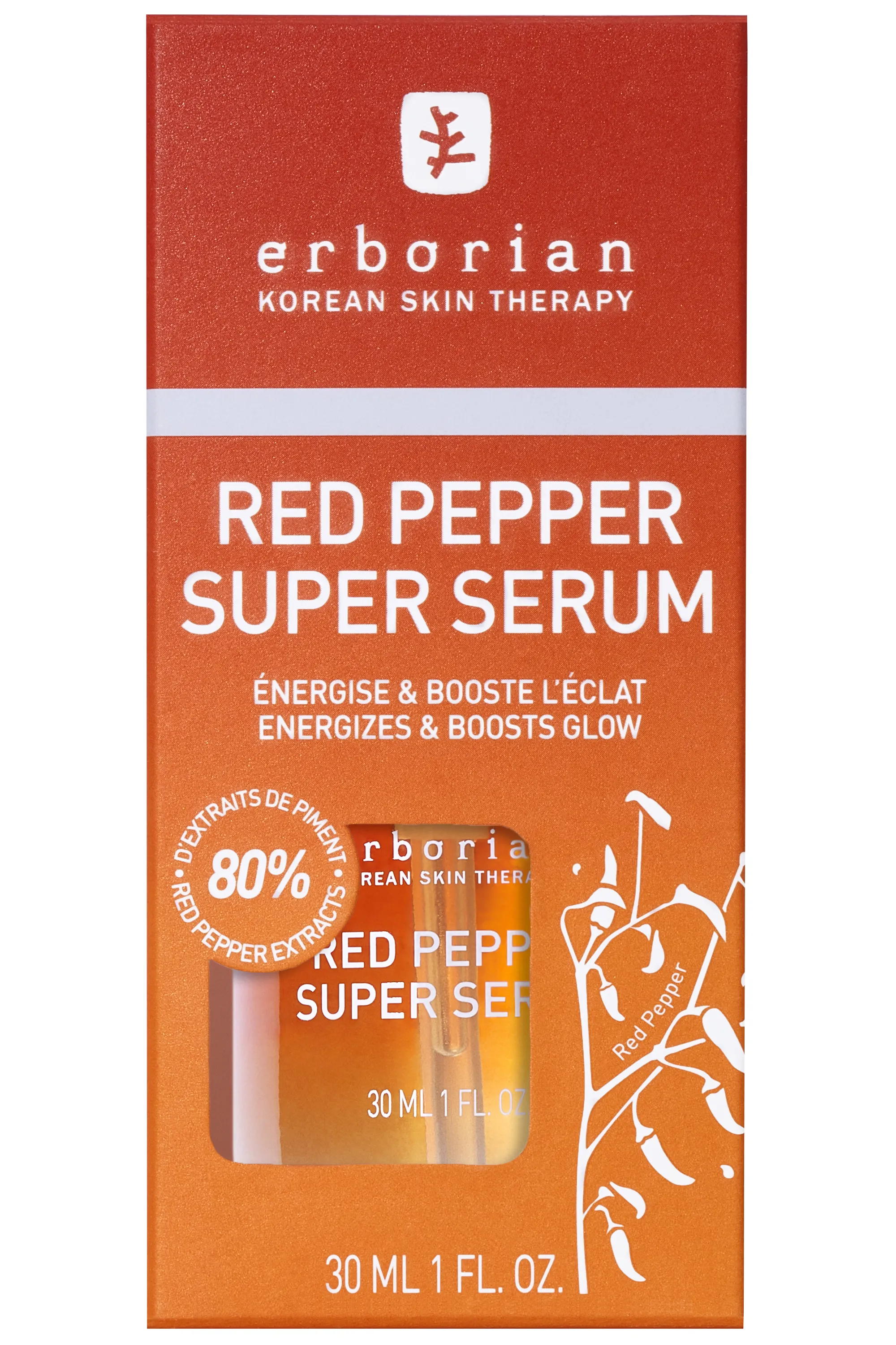 Erborian Super Sérum au piment doux Red Pepper énergisant & booster d’éclat-30 ml