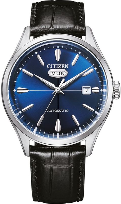Analoge Horloge - Zilver - Bruine Leren Armband - Kalenderfunctie