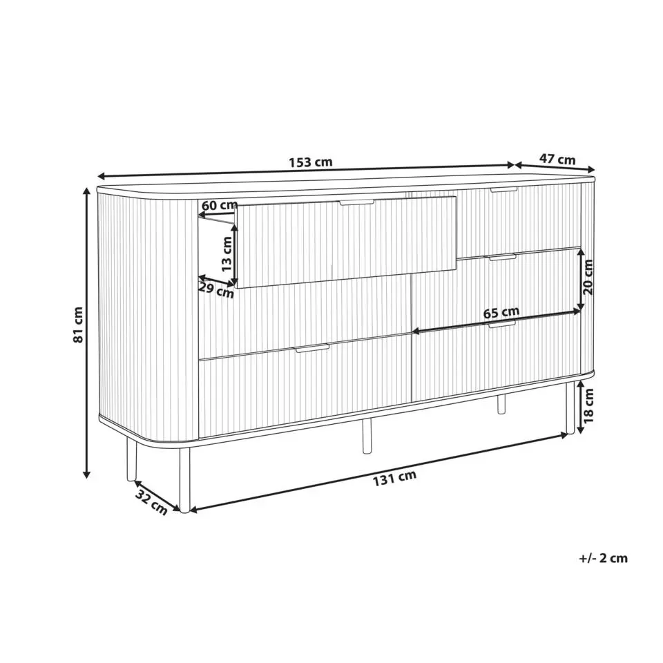 BRADLEY - Ladekast - Zwart - MDF