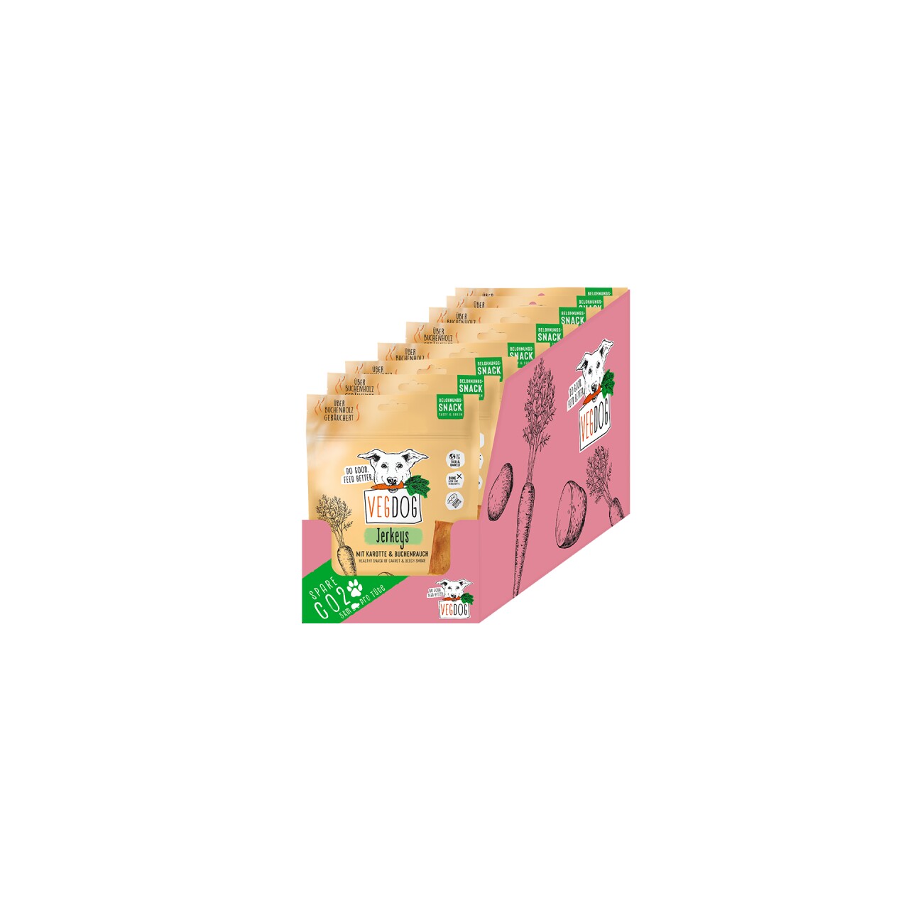 VEGDOG Snack Jerkeys 9x80g