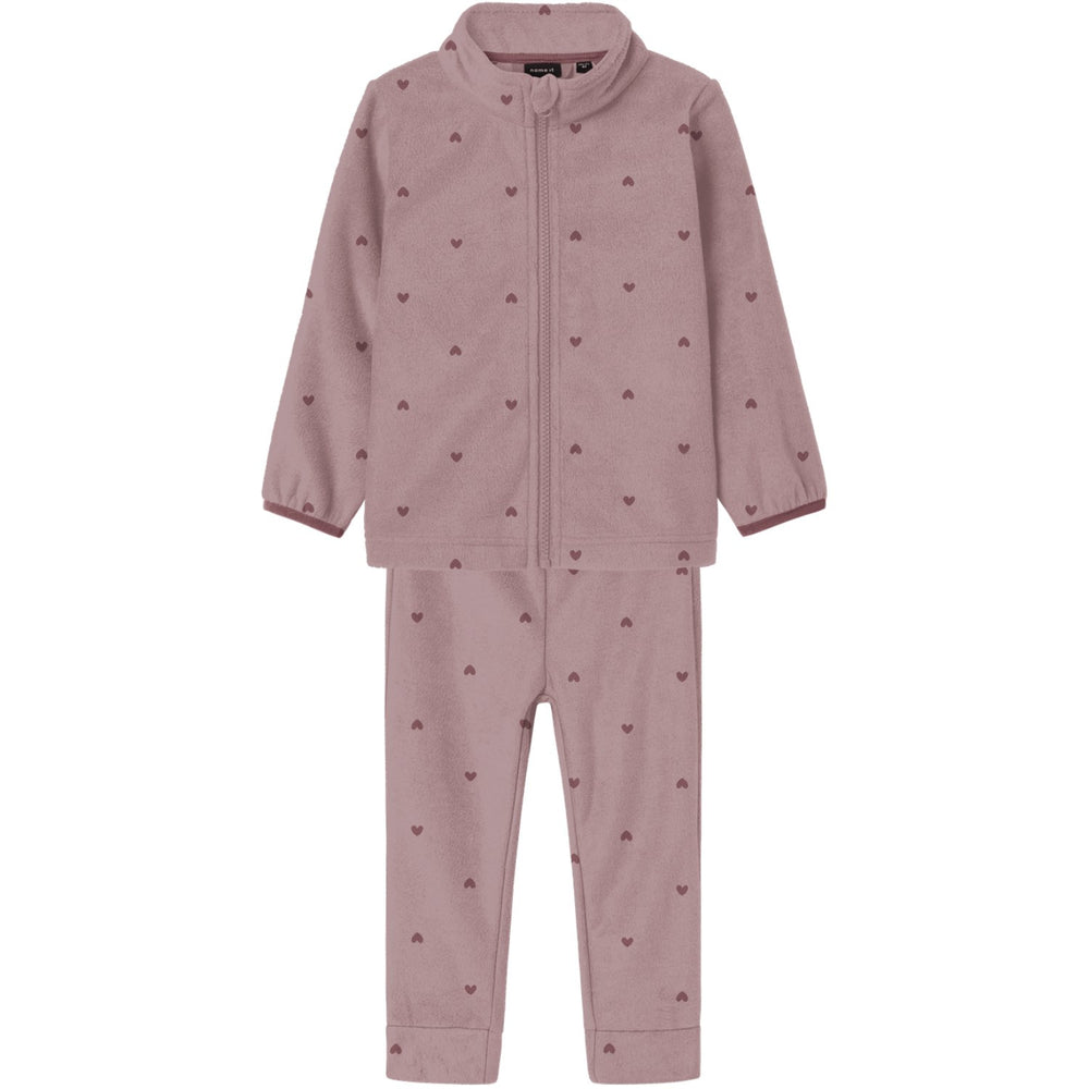 Køb Name It Woodrose Nmnspektra Fleece Sæt Aop Fo