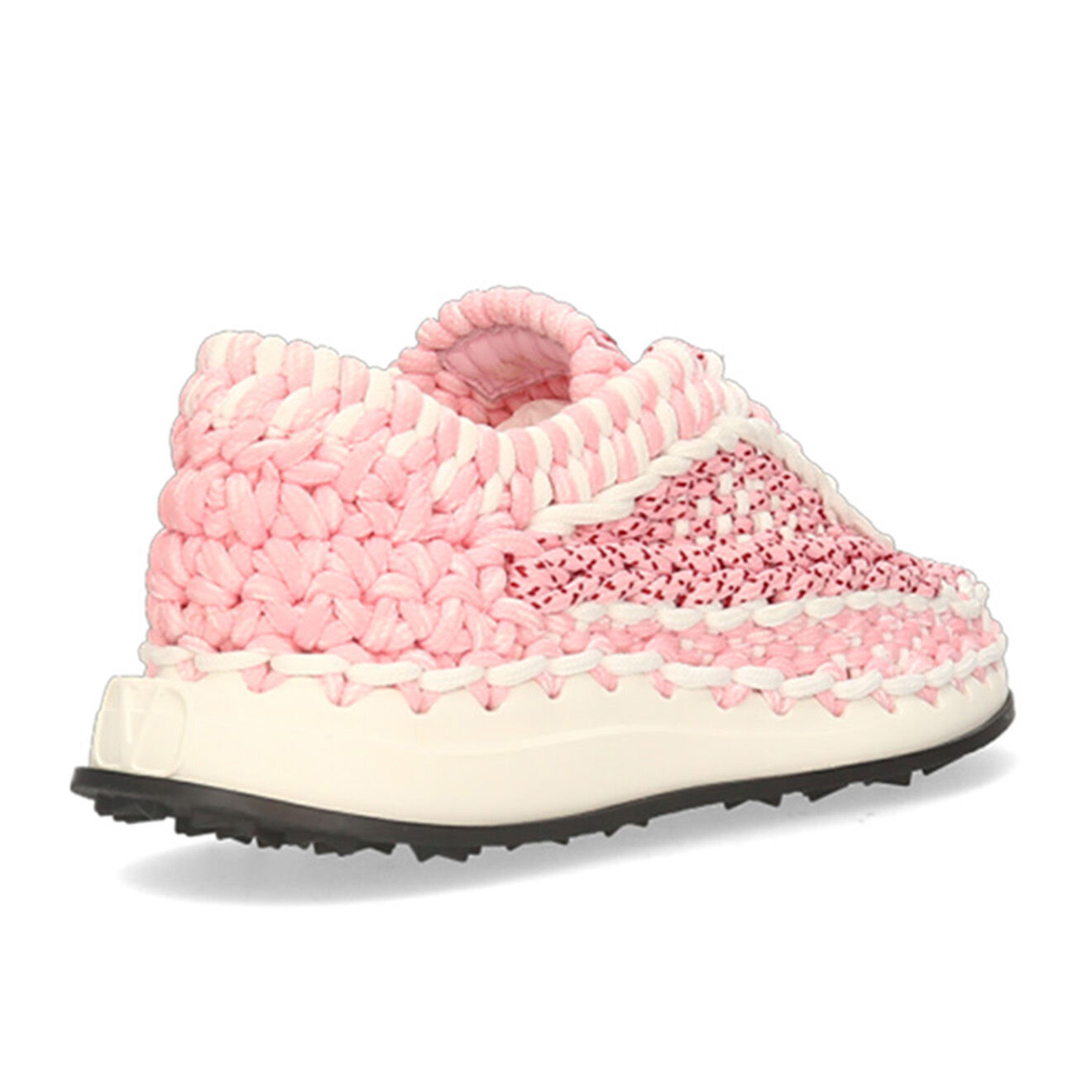Valentino Sneakers macramé blanc/rose