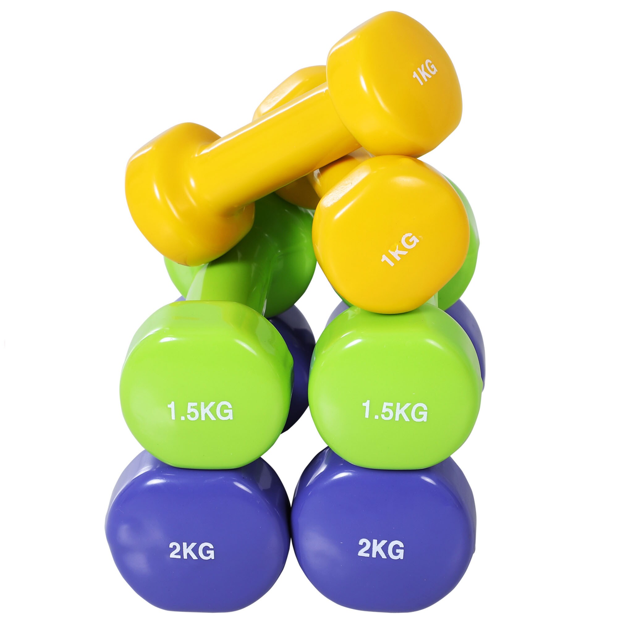 HOMCOM Hantelset mit Koffer bunt 41L x 30B x 8H cm