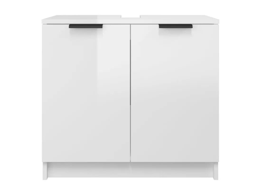 Armoire de salle de bain Blanc brillant 64,5x33,5x59 cm