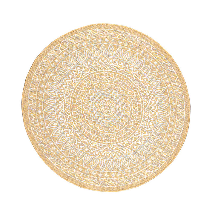 Rond buitenkleed - Summer Azteca Geel