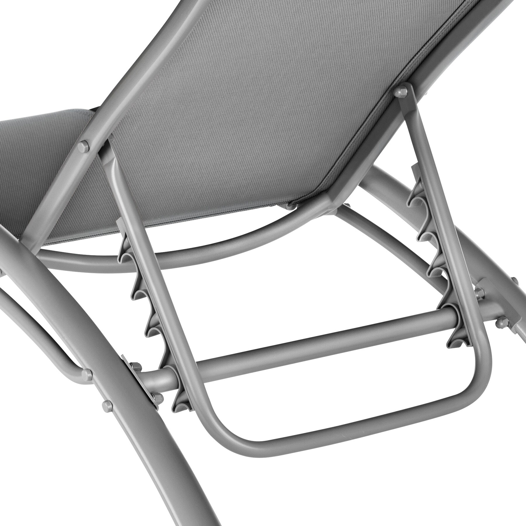 tectake® 2er Set Gartenliege, Textilene-Gewebe, 5-fach verstellbare Rückenlehne mit Kopfpolster, 180 x 59 x 50 cm