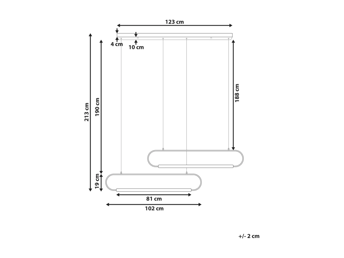 Lampe suspension LOGONE Métal Noir