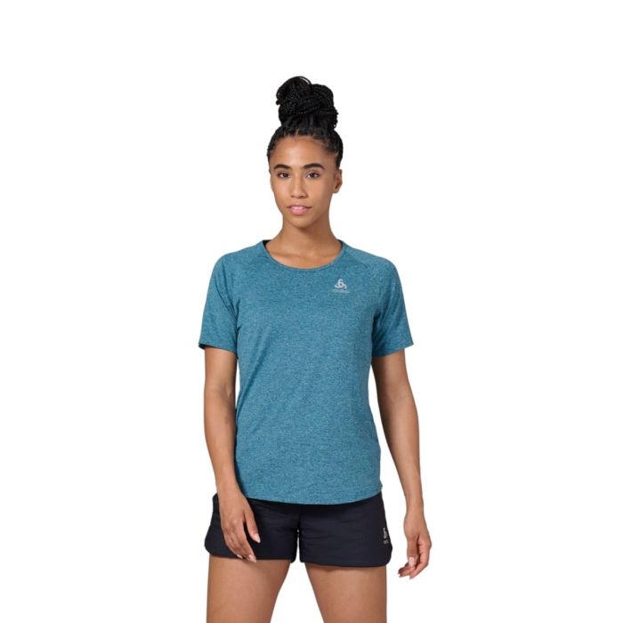 Odlo Dame T-shirts T-shirt Crew Neck Short Sleeve Run Easy Blå