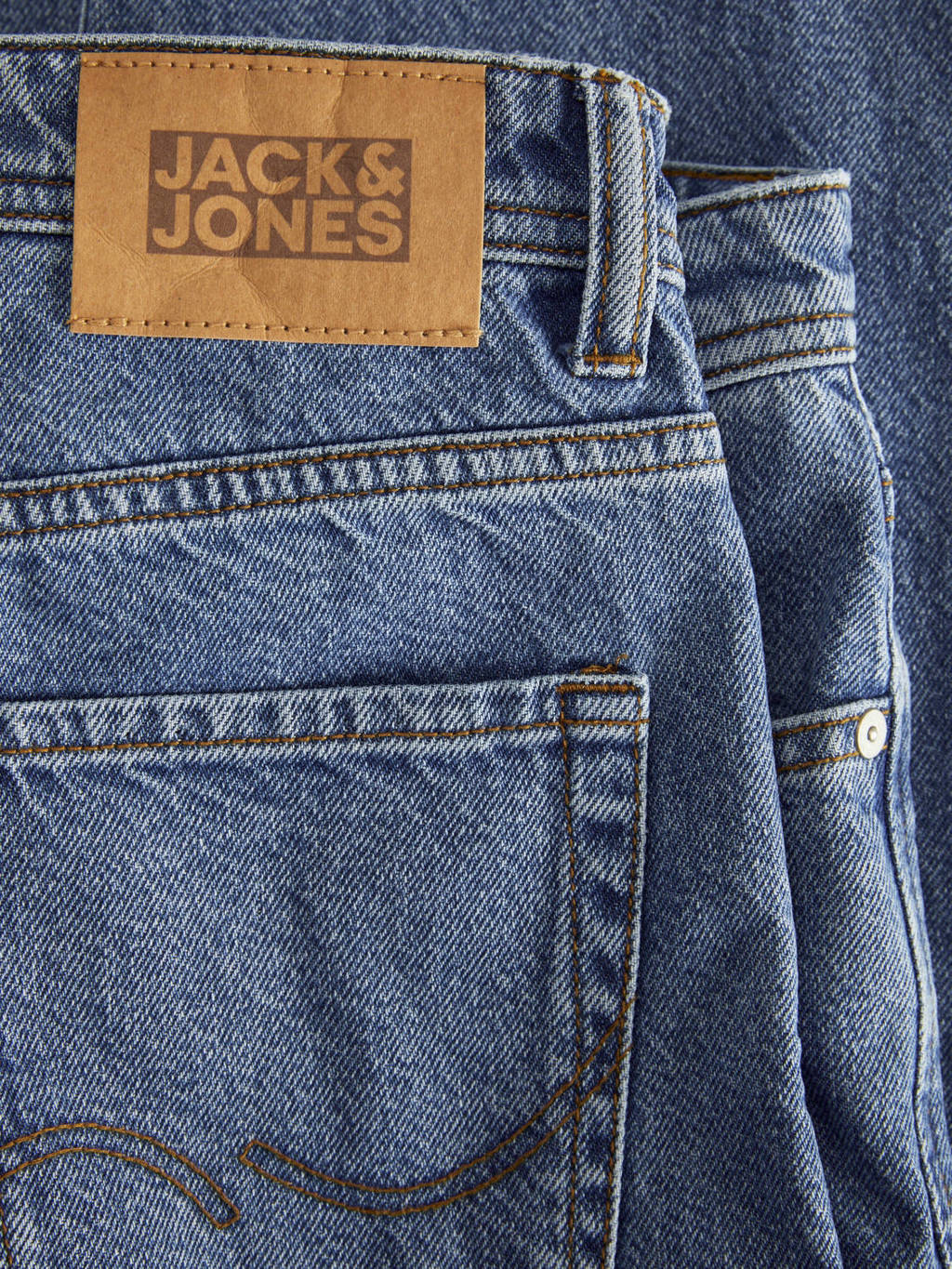 JACK & JONES high waist relaxed jeans JJICHRIS JJORIGINAL blue denim