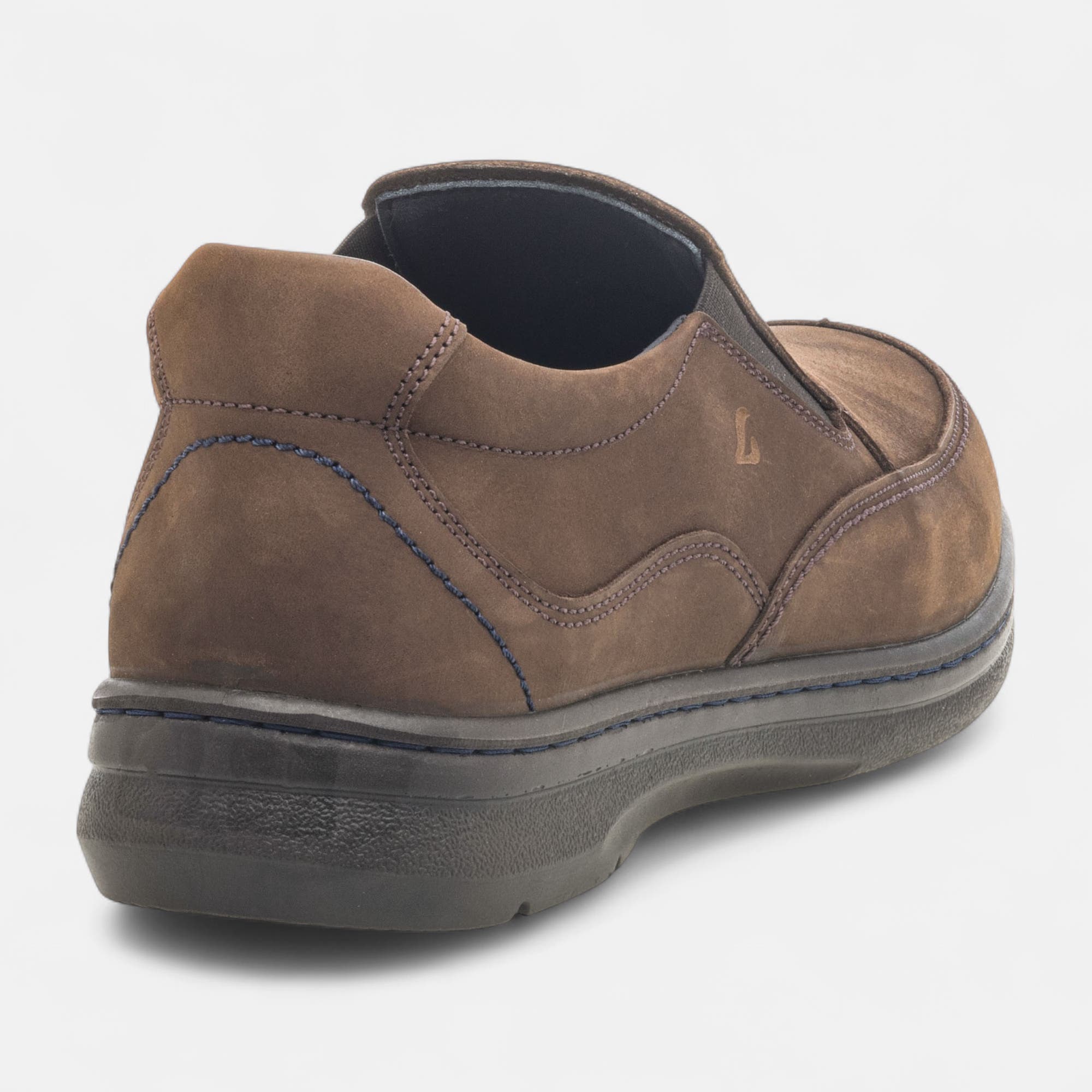 Mocassins pieds sensibles Homme en cuir marron