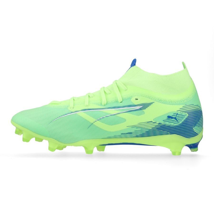 PUMA Ultra 5 Match   FG/AG Lights Out - Fizzy Apple/Blanc/Bleu