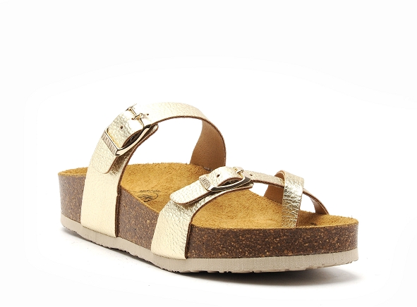 Plakton mules et sabots plats femme cp bombay 341032 or