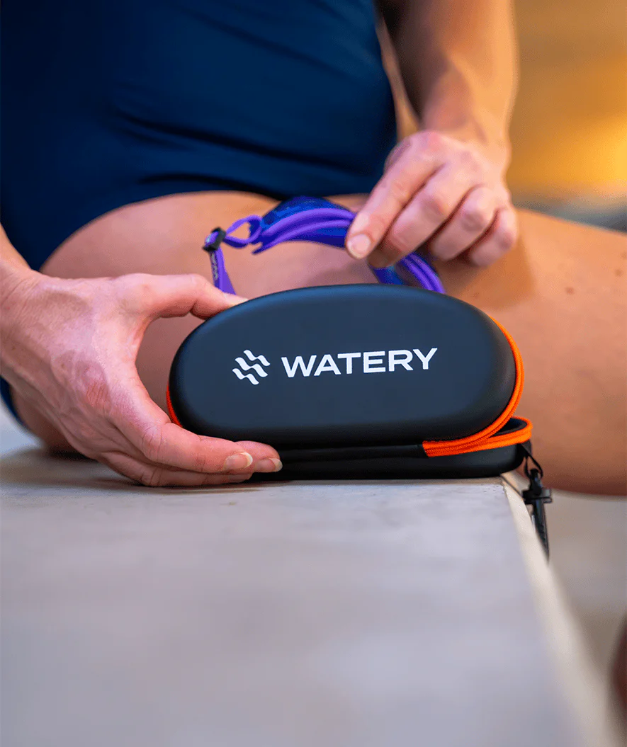 Watery etui til svømmebriller - Active - Lilla