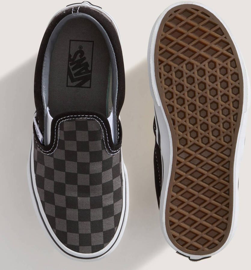 Vans Instappers UY Classic Slip-On (Checkerboard) Blk Pewter