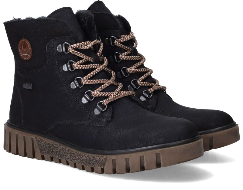 Rieker Veterboots Zwart Dames