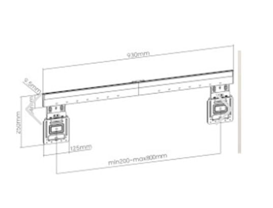 NEDIS - Support mural TVWM5090BK