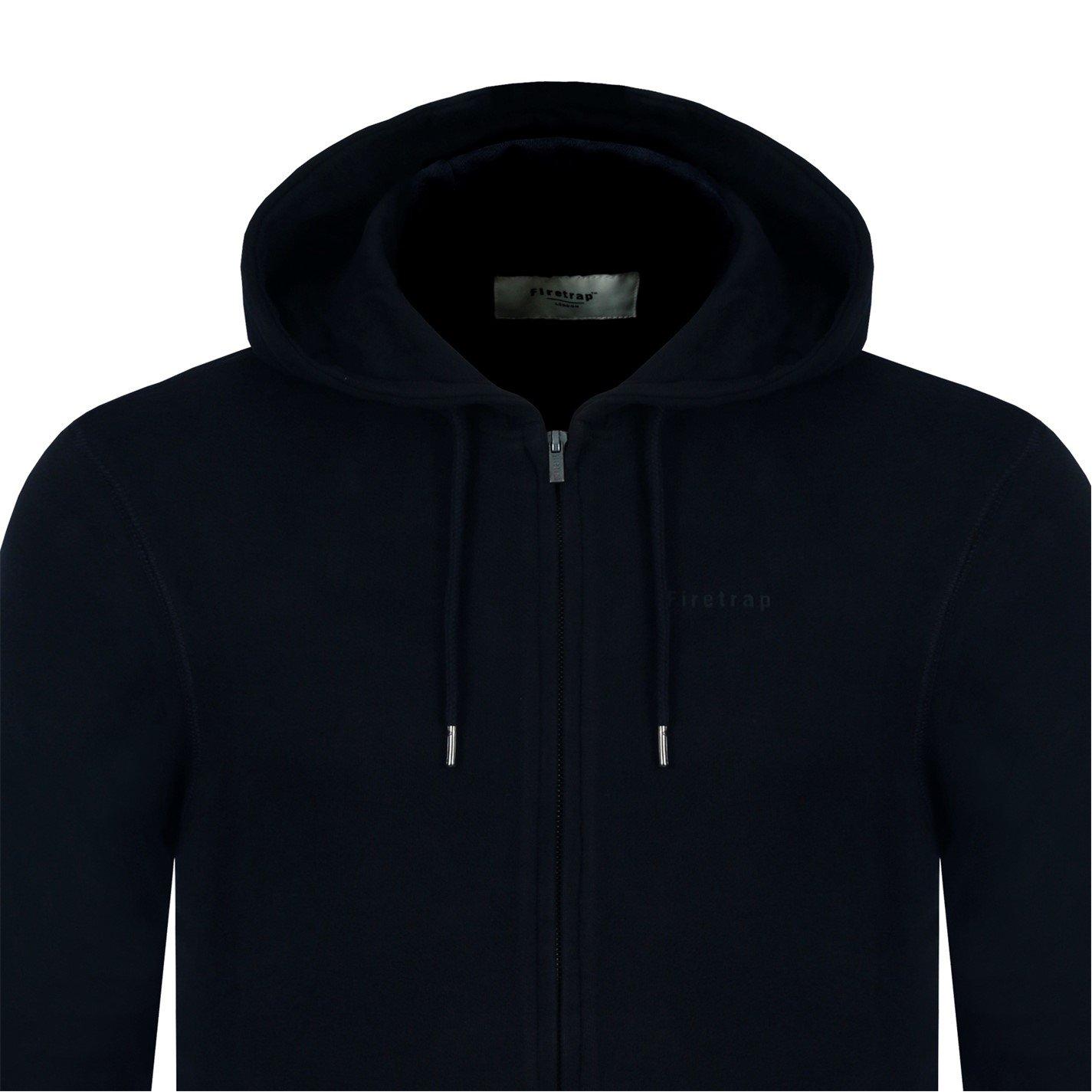 Firetrap Mens Brunel Full Zip Fleece Hoodie