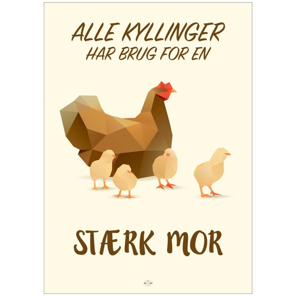 Køb Poster & Frame Citatplakat - Stærk Mor