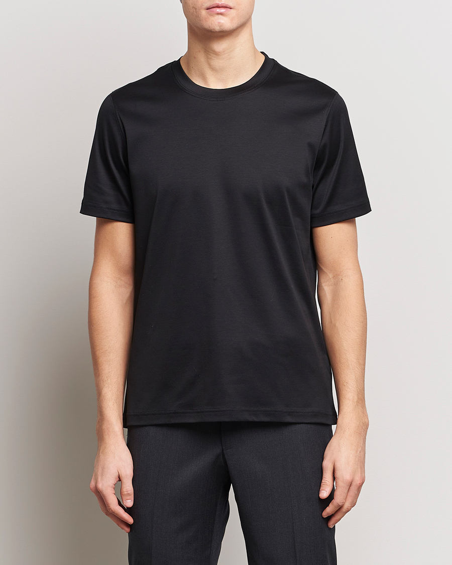 Eton Filo Di Scozia Cotton T-Shirt Black
