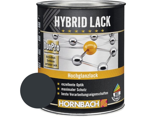 HORNBACH Gekleurde Lak Hybride Lak Meubellak Glanzend RAL 7016 Antracietgrijs 750 ml