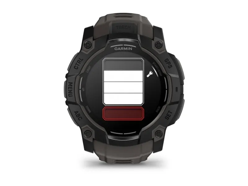 Garmin Instinct 3 AMOLED - 50 mm - sort fiberforstærket polymer - Ja smart ur med bånd - silikone - trækul - display 1.3