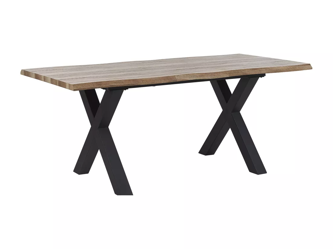 Table de salle à manger extensible BRONSON Marron foncé 140/180 cm 90 cm