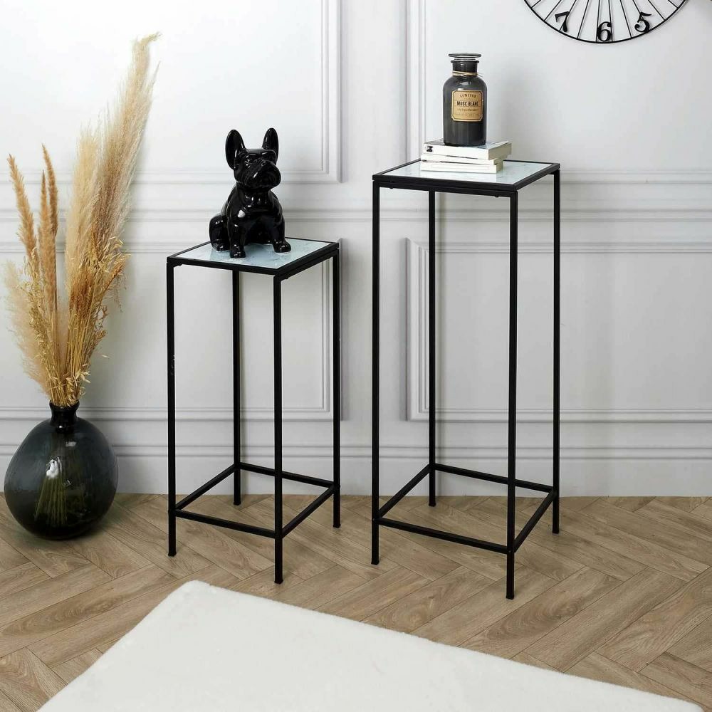 Sellette plateau imitation marbre felicity lot de 2
