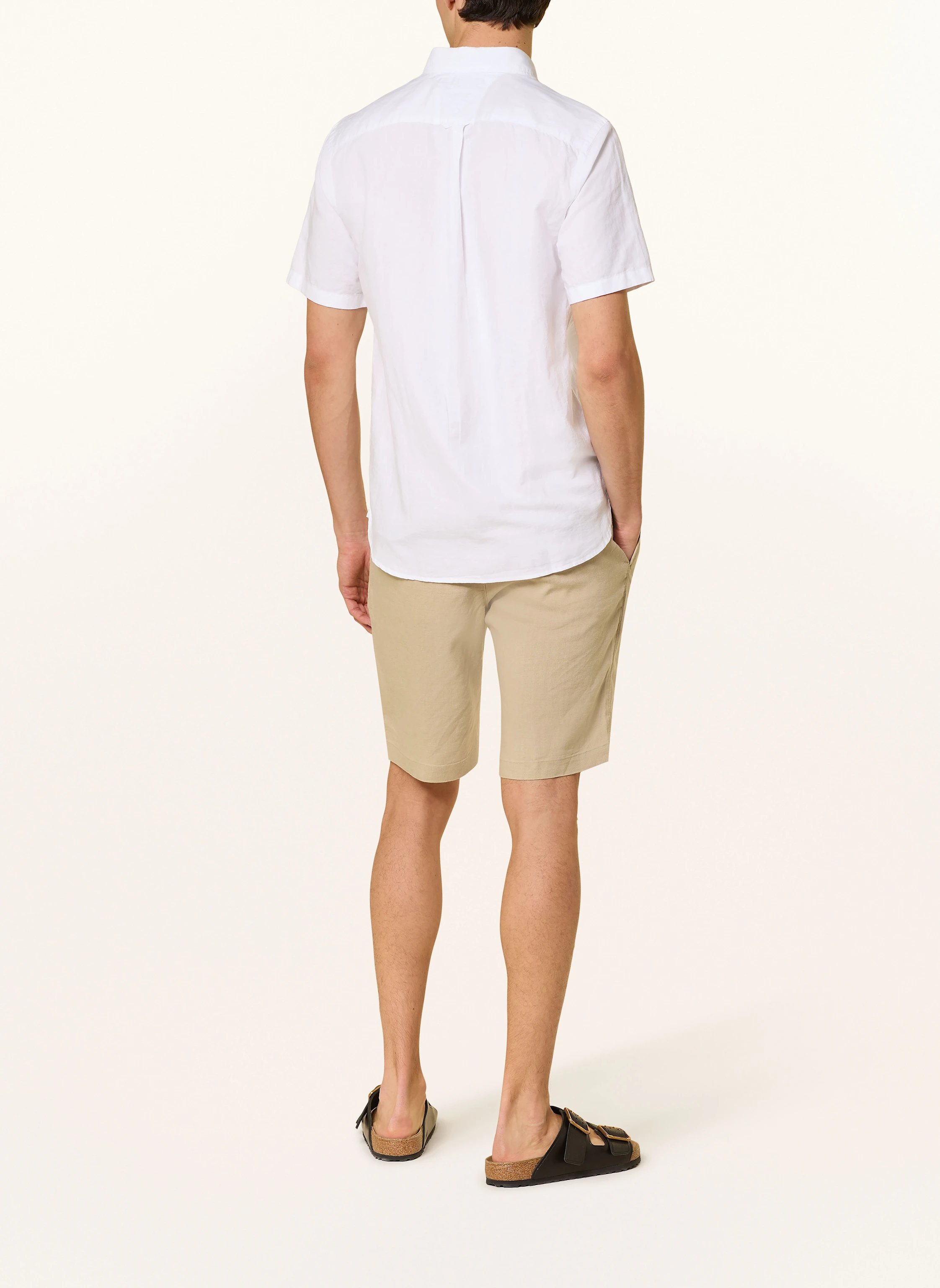 TOMMY HILFIGER Kurzarm-Hemd Regular Fit mit Leinen