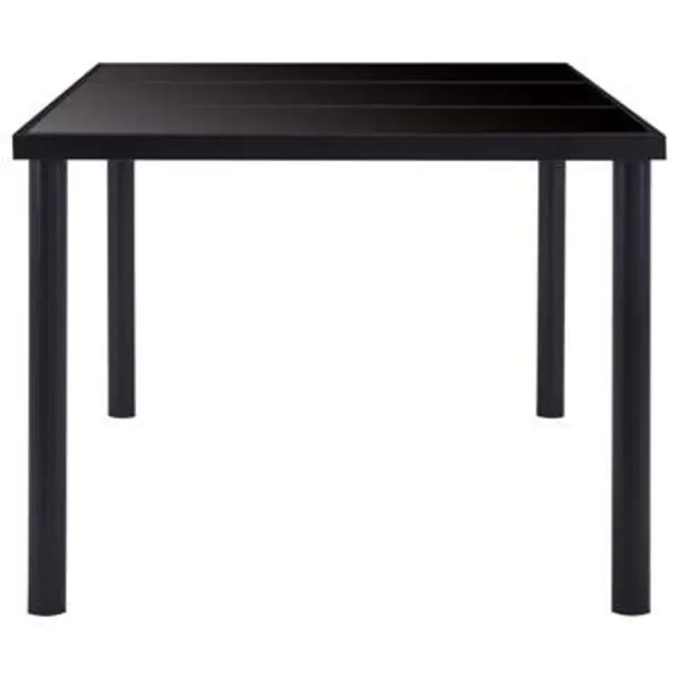 vidaXL - Eettafel - Zwart - Glas - 160 x 80 x 75 cm