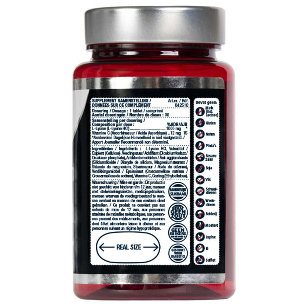 2x Lucovitaal L-Lysine 1000mg One a Day30 tabletten