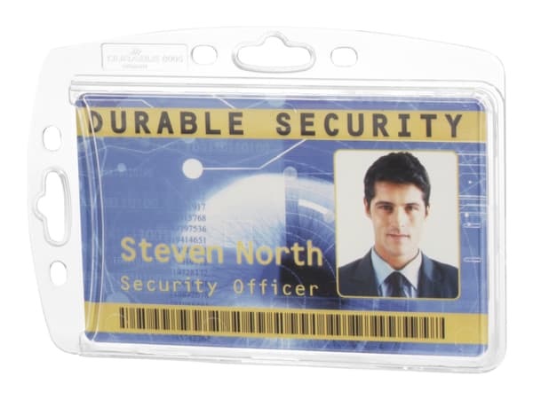 DURABLE - Navneskiltholder - for 54 x 85 mm - gjennomsiktig (en pakke 10)