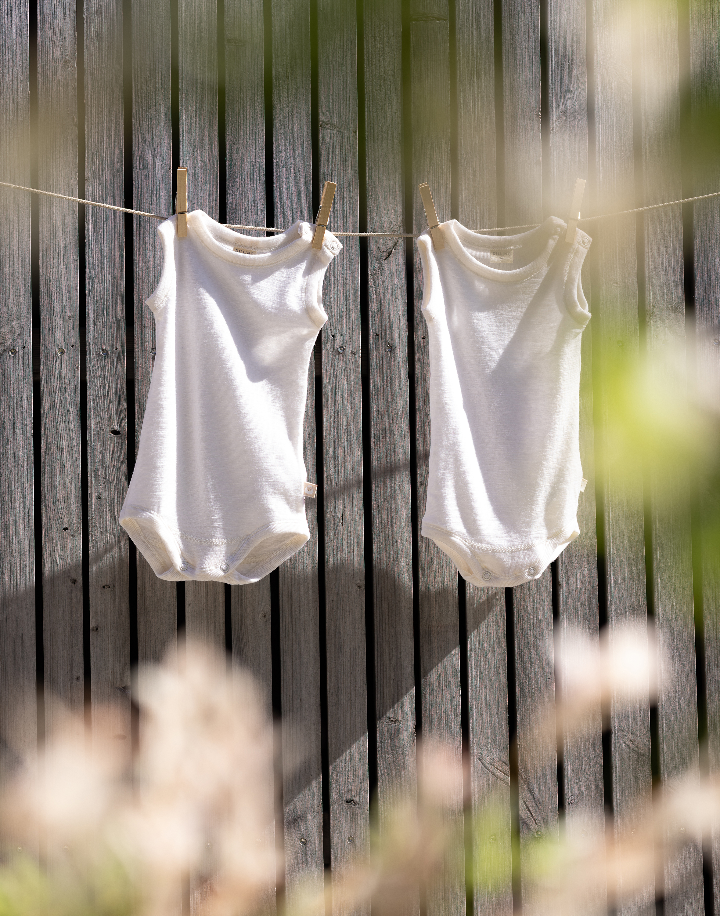 Romper zonder mouw van merinowol voor baby's (2 stuks)