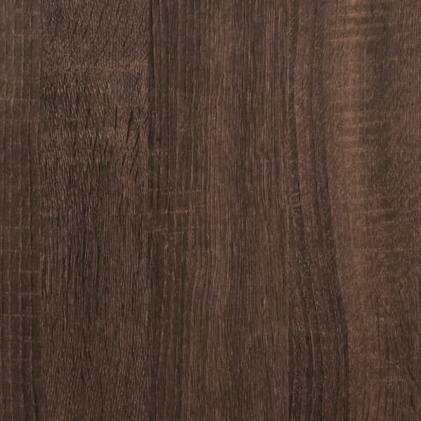 vidaXL Peisramme brun eik 81x18x82 cm konstruert tre