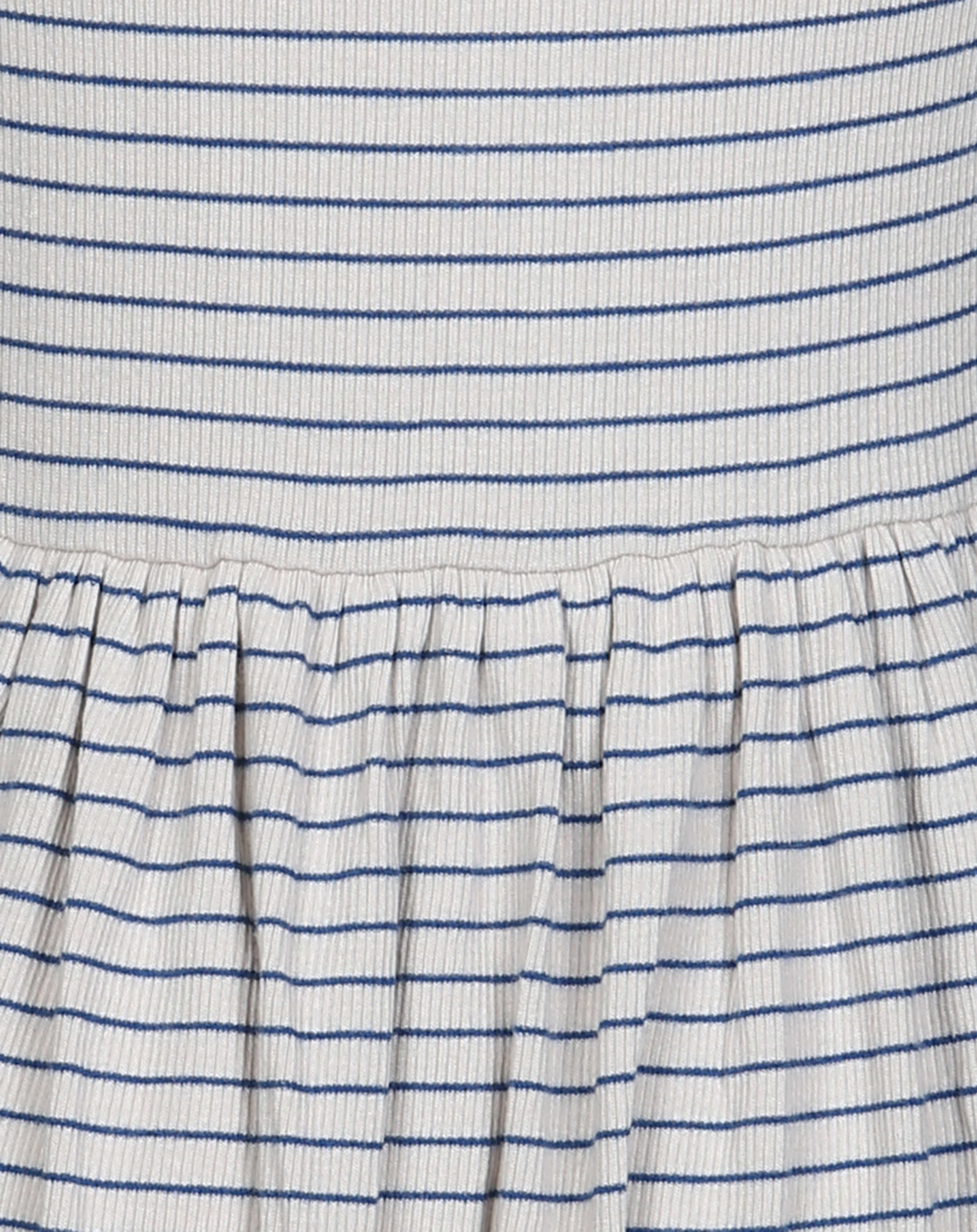 Kurzarmkleid DOVA FRILL STRIPE in space blue