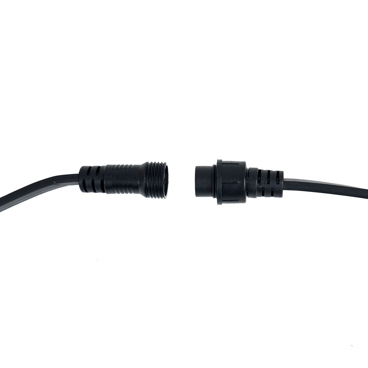 Lichtsnoer zwart koppelbaar met stekker 6m 10-lichts IP54- Lubber