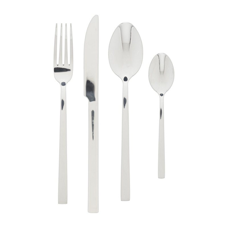 Tafellepels - zilverkleurig - set van 2