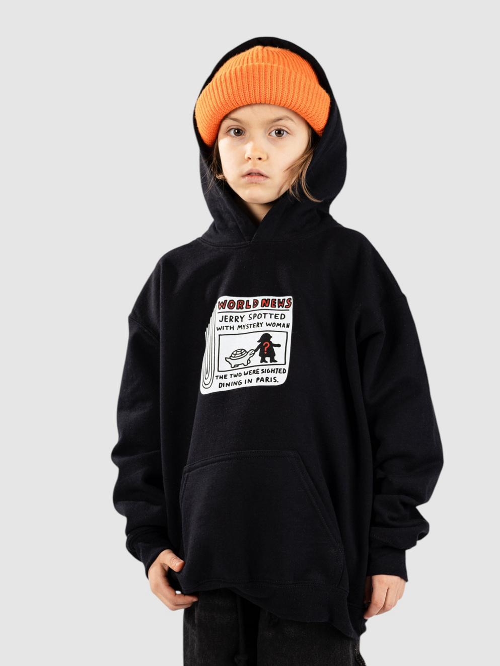 A.LAB World News Kids Hoodie black