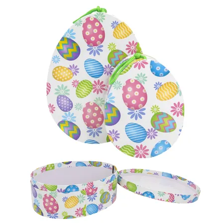 Idena Geschenkbox Osterei oval 22x16x8,5cm FSC-Mix, 2er-Set