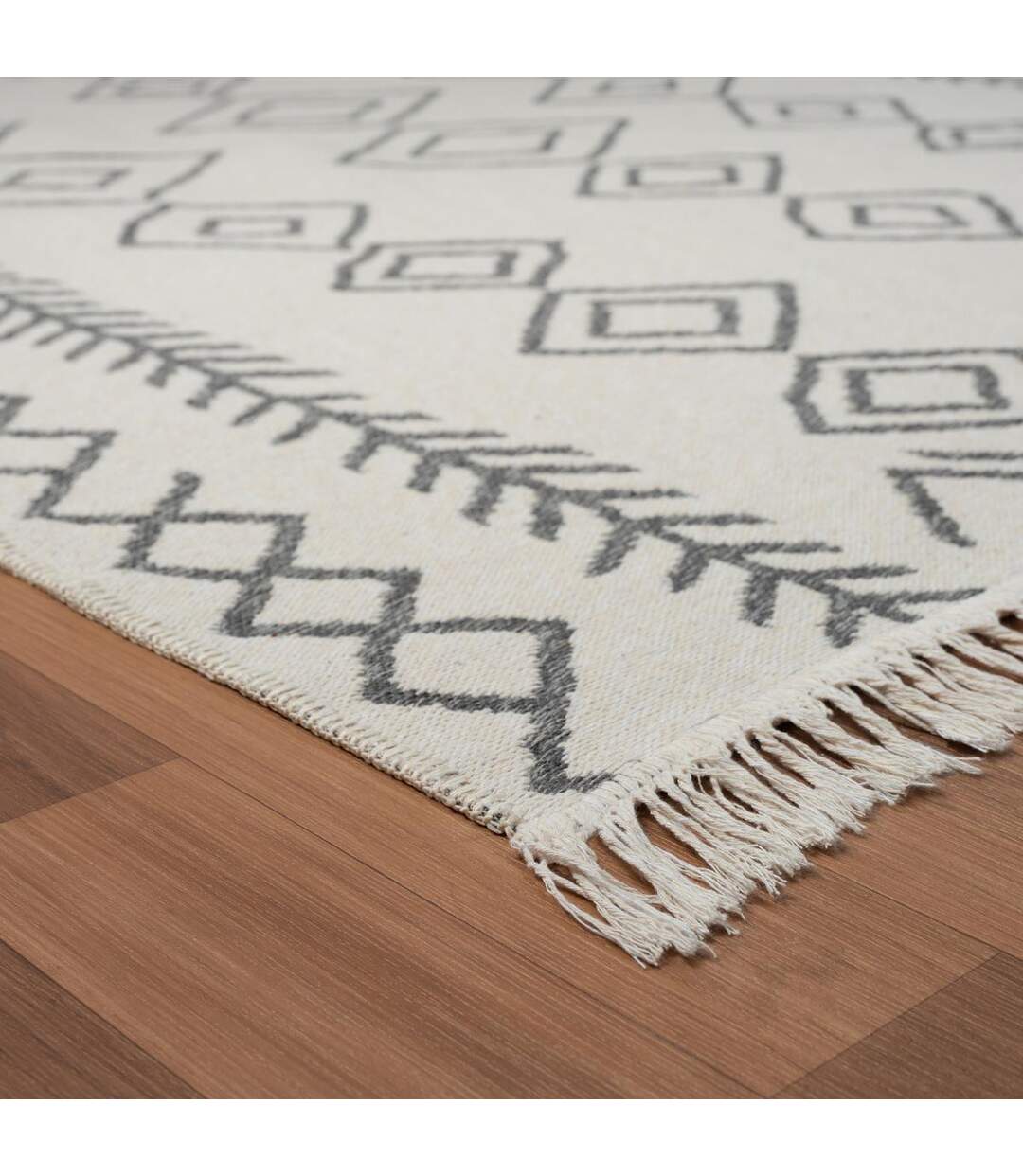 Tapis kilim BERBA REVERSIBLE en coton OEKO TEX