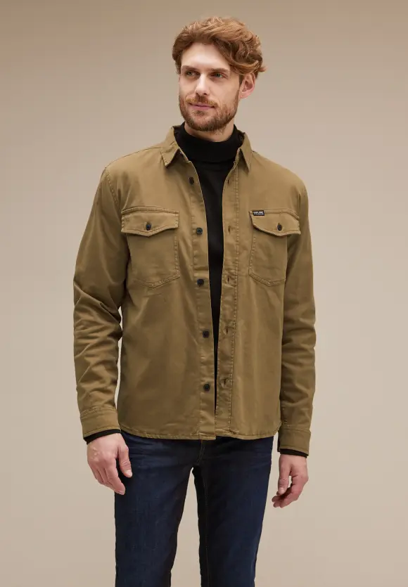 Twill Overshirt - warm dune brown